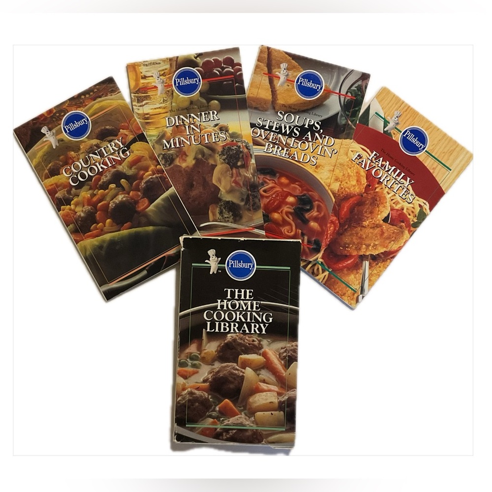 Pillsbury The Home Cooking Library 4 Cookbook Set Vintage Softcover 1993